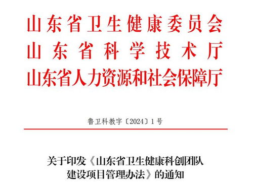 5年遴選300個 山東省衛生健康科創團隊來了